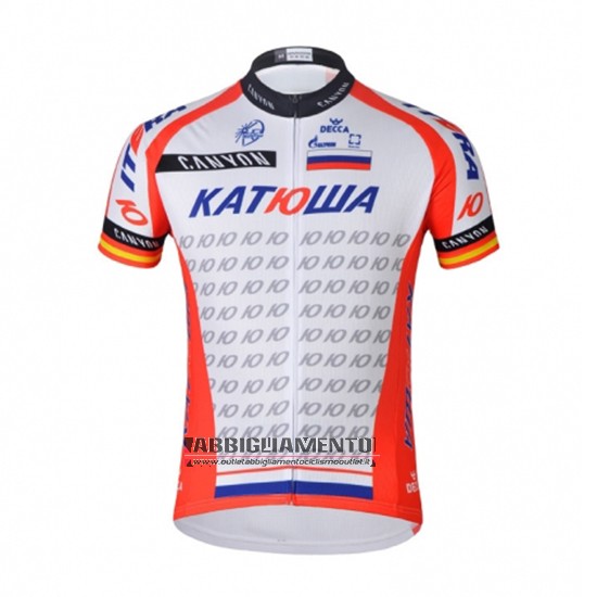 Abbigliamento Katusha 2018 Manica Corta e Pantaloncino Con Bretelle Rosso Bianco - Clicca l'immagine per chiudere